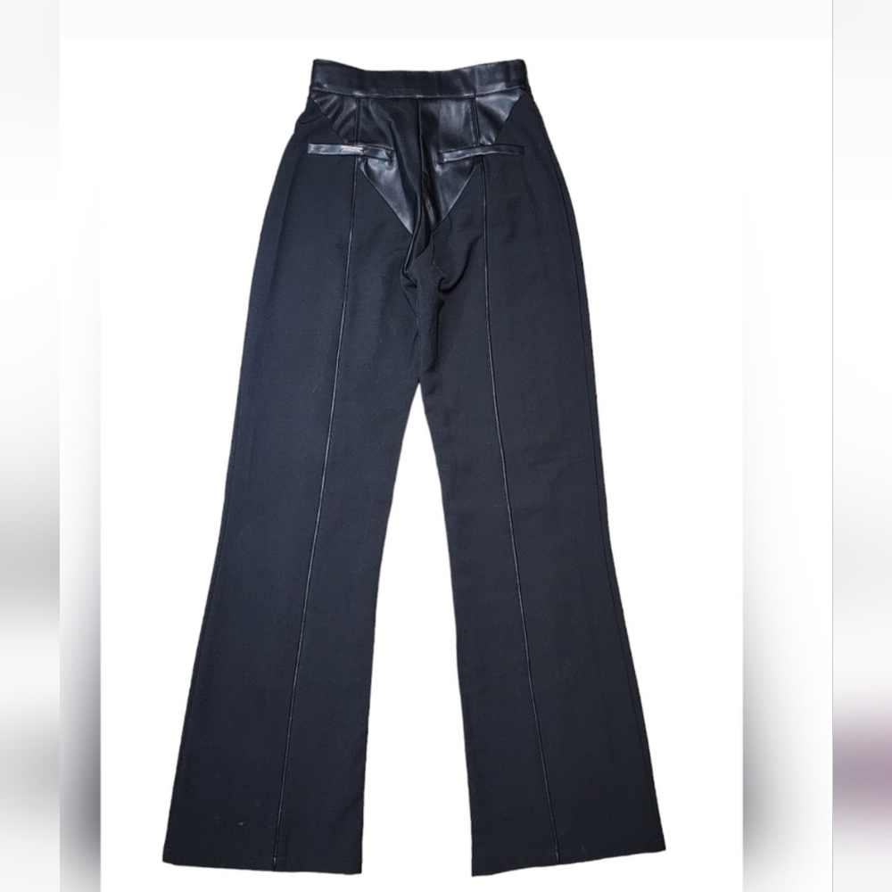 GORGEOUS Vegan Leather &Woven Trousers - Picture 12 of 16